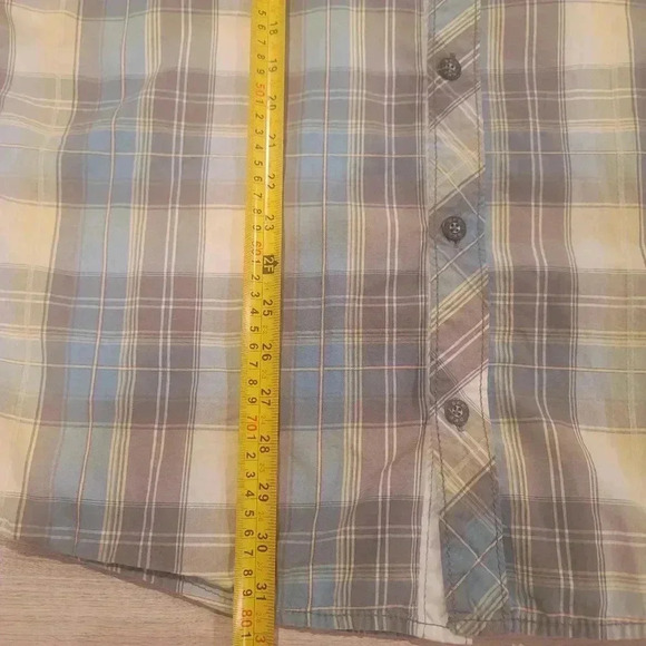 BKE Athletic Fit Button Up Western Shirt Men  XL Blue/Gray/Yellow Long Sleeve. - Picture 12 of 13